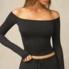 Bare Shoulder Long Sleeve