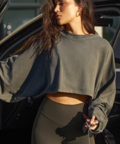 Slouchy Crop Long Sleeve